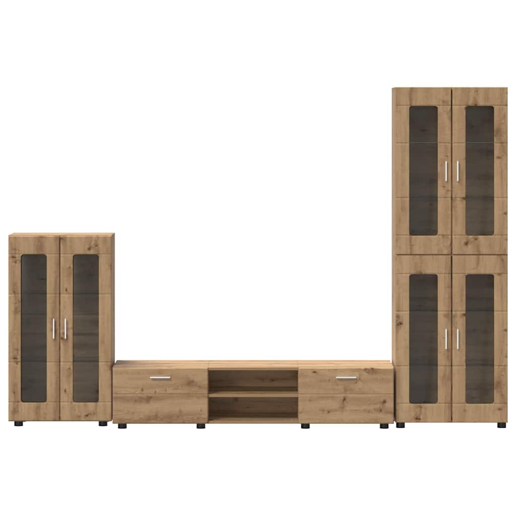 Set TV komoda FLORIN 3 pcs Umjetnički hrast Konstruirano drvo