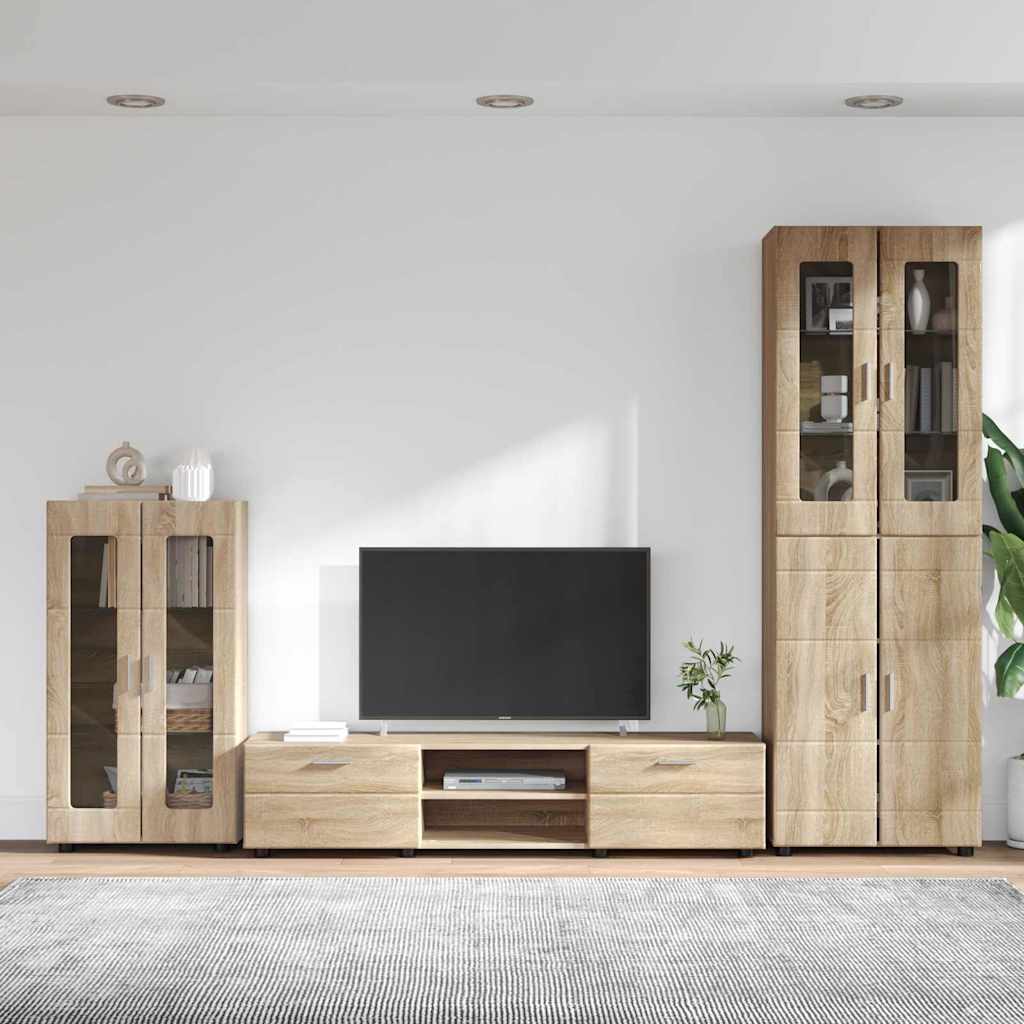 Set TV komoda FLORIN 3 pcs Sonoma hrast Konstruirano drvo