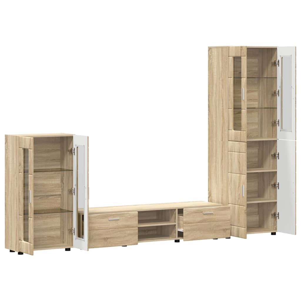 Set TV komoda FLORIN 3 pcs Sonoma hrast Konstruirano drvo