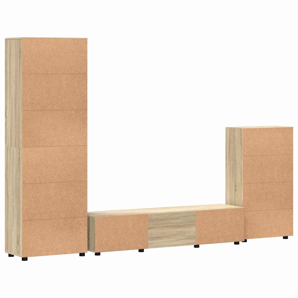 Set TV komoda FLORIN 3 pcs Sonoma hrast Konstruirano drvo
