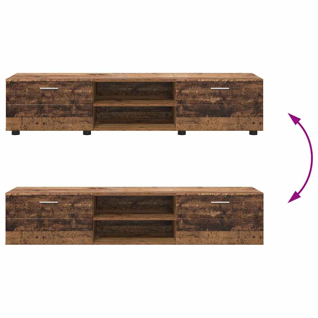 Set TV komoda FLORIN 3 pcs Staro drvo Konstruirano drvo