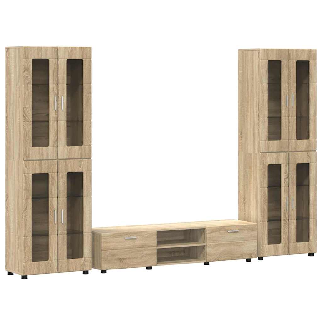 Set TV komoda FLORIN 3 pcs Sonoma hrast Konstruirano drvo