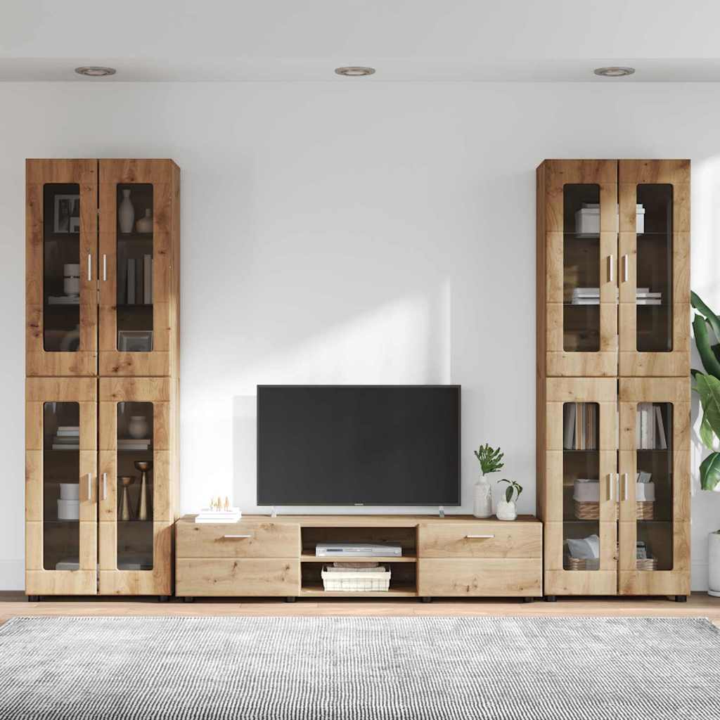 Set TV komoda FLORIN 3 pcs Umjetnički hrast Konstruirano drvo