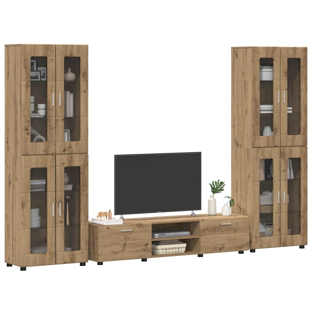 Set TV komoda FLORIN 3 pcs Umjetnički hrast Konstruirano drvo