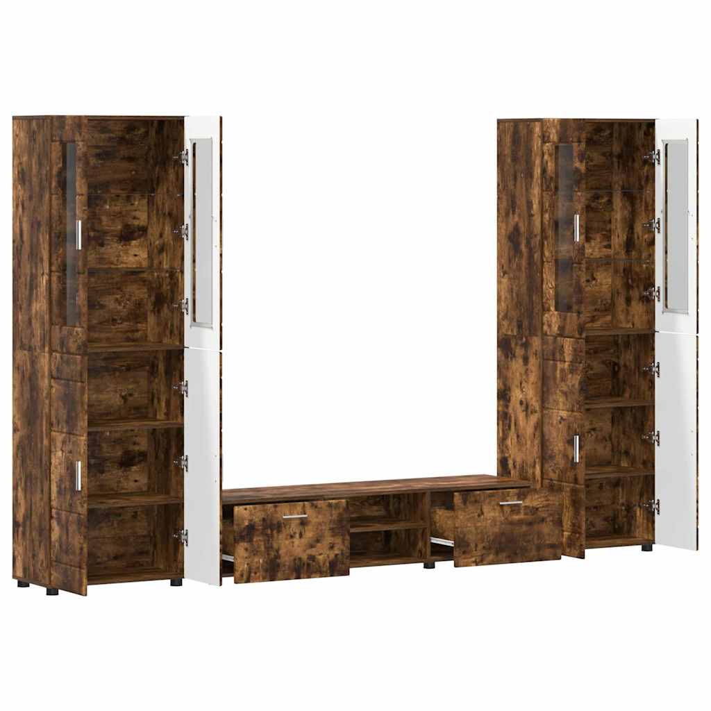 Set TV komoda FLORIN 3 pcs Dimljeni hrast Konstruirano drvo