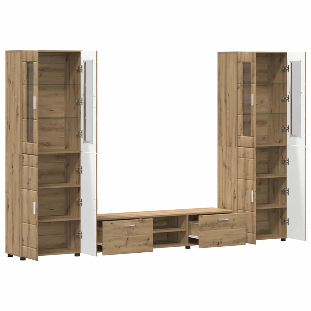 Set TV komoda FLORIN 3 pcs Umjetnički hrast Konstruirano drvo