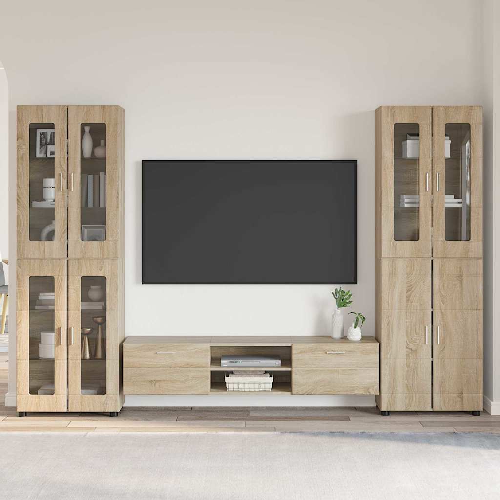 Set TV komoda FLORIN 3 pcs Sonoma hrast Konstruirano drvo