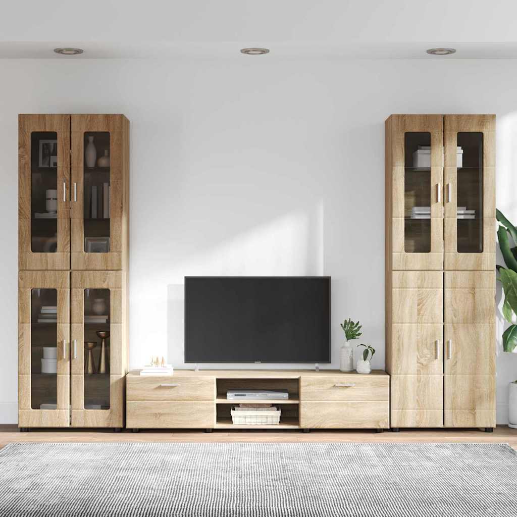 Set TV komoda FLORIN 3 pcs Sonoma hrast Konstruirano drvo