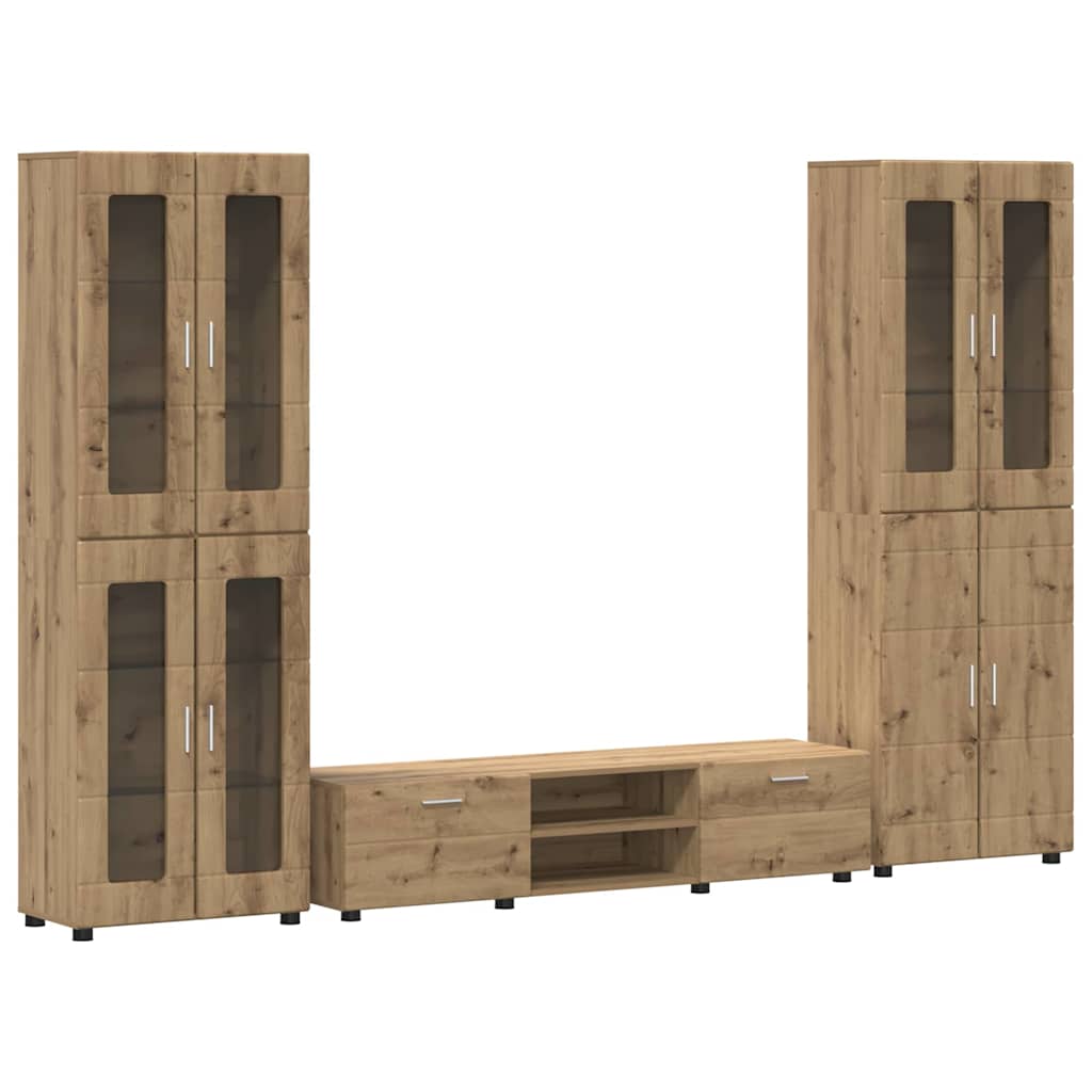 Set TV komoda FLORIN 3 pcs Umjetnički hrast Konstruirano drvo