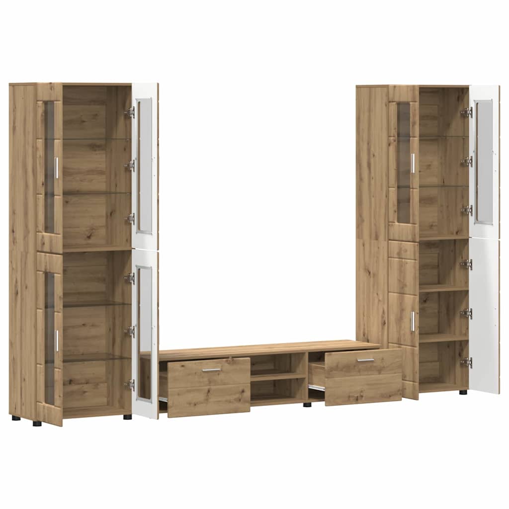Set TV komoda FLORIN 3 pcs Umjetnički hrast Konstruirano drvo