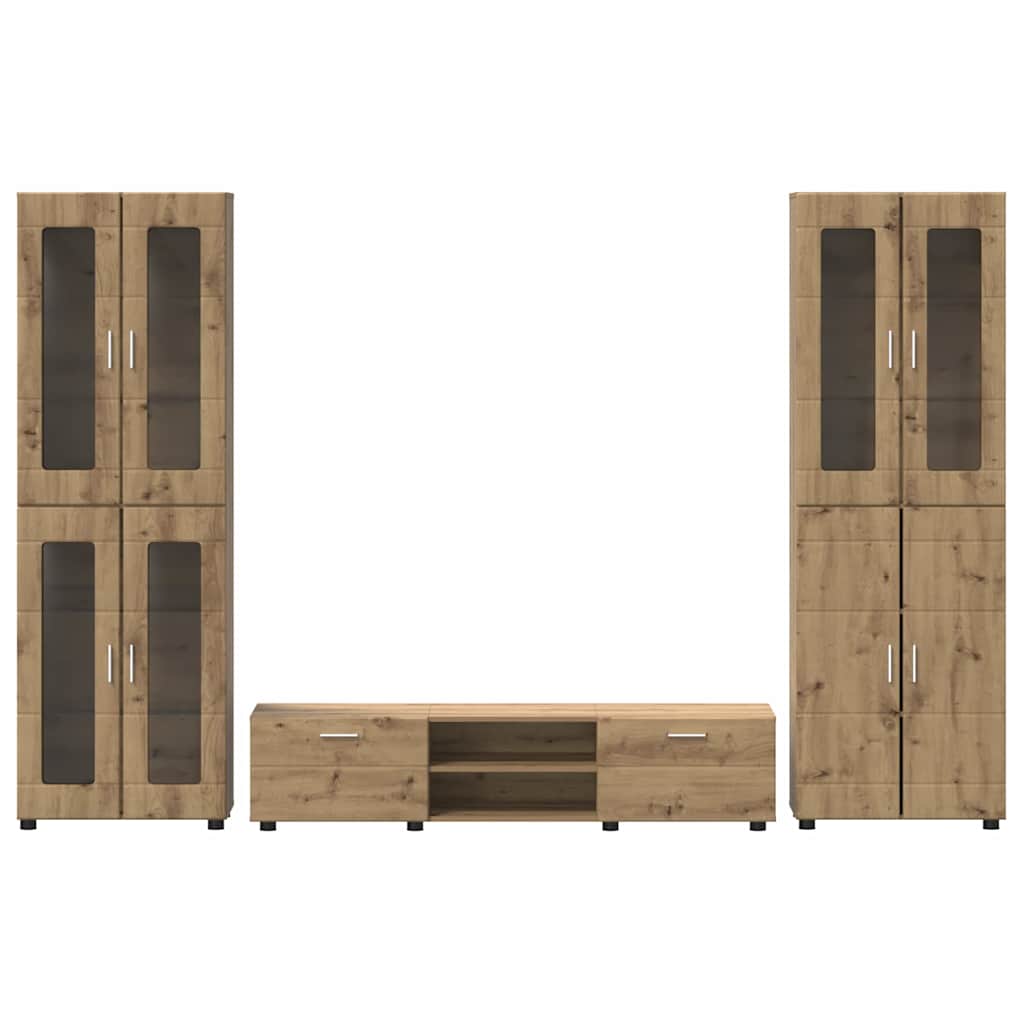 Set TV komoda FLORIN 3 pcs Umjetnički hrast Konstruirano drvo