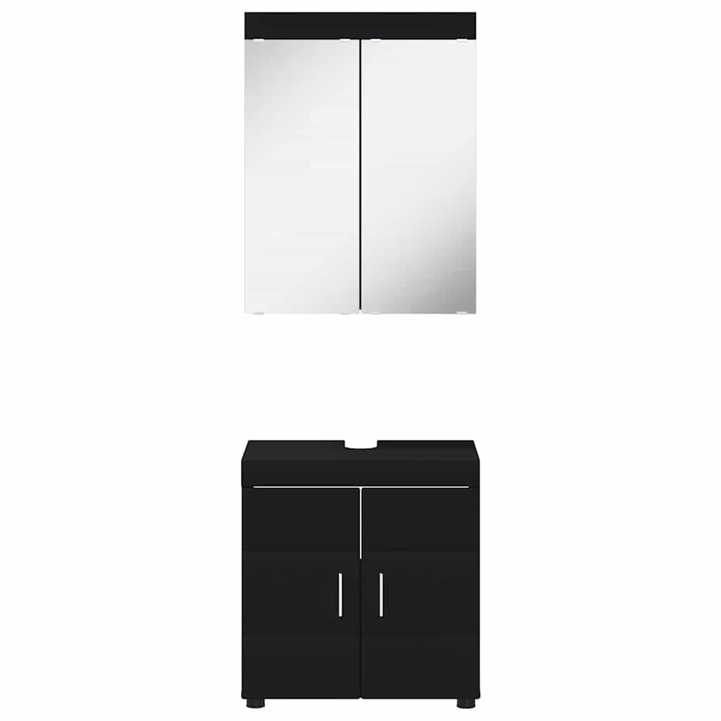 Set namještaja za kupaonicu TULUM 2 pcs Crna 60 x 34 x 63 cm