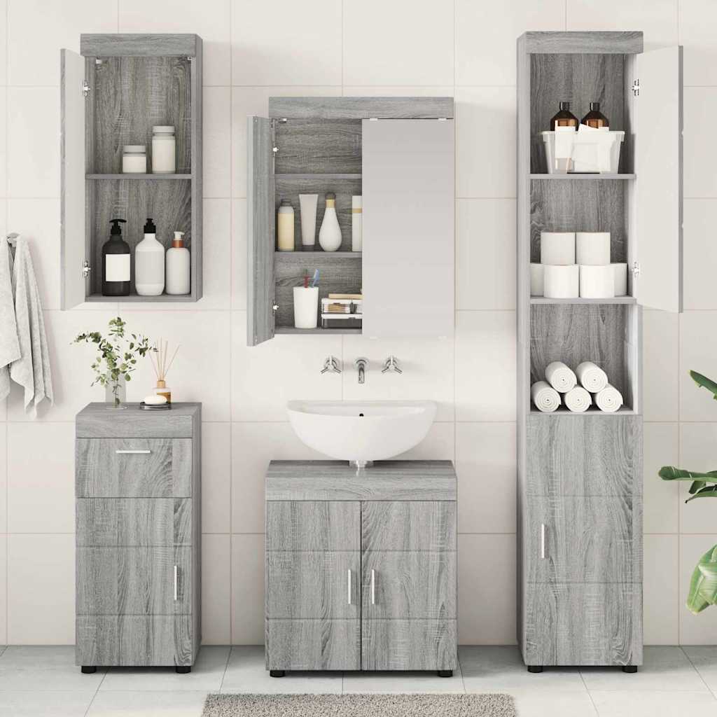 Set namještaja za kupaonicu TULUM 5 pcs Siva Sonoma