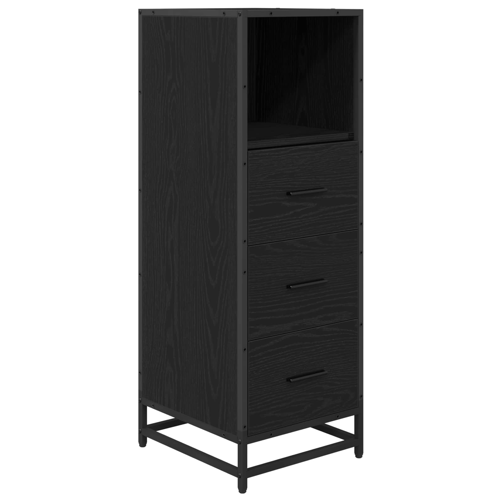 Set namještaja za kupaonicu 3 pcs Crni hrast Konstruirano drvo
