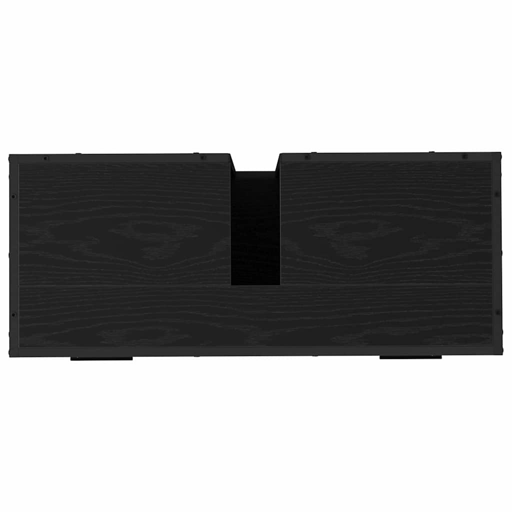 Set namještaja za kupaonicu 2 pcs Crni hrast Konstruirano drvo