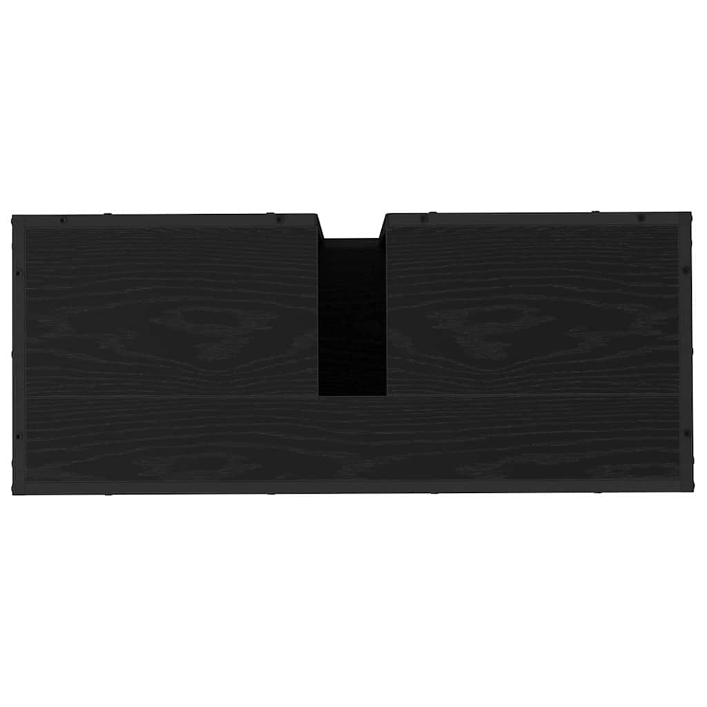 Set namještaja za kupaonicu 2 pcs Crni hrast Konstruirano drvo