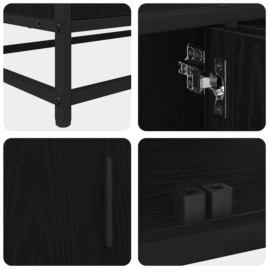 TV Jedinice 2 pcs Crni hrast 210 x 35 x 41 cm Konstruirano drvo