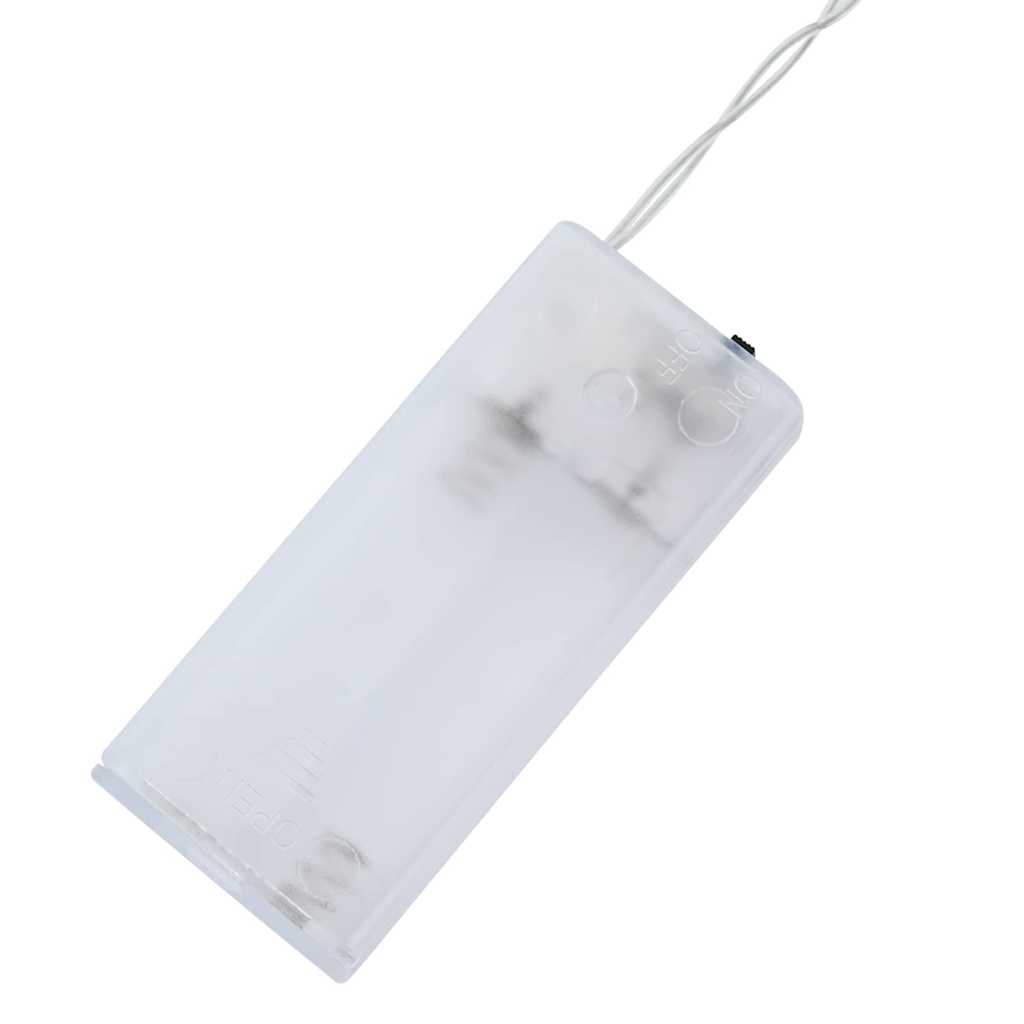 Božićni Svijećnjak s 10 LED Svijećama Bijelo 47 x 5 x 29 cm