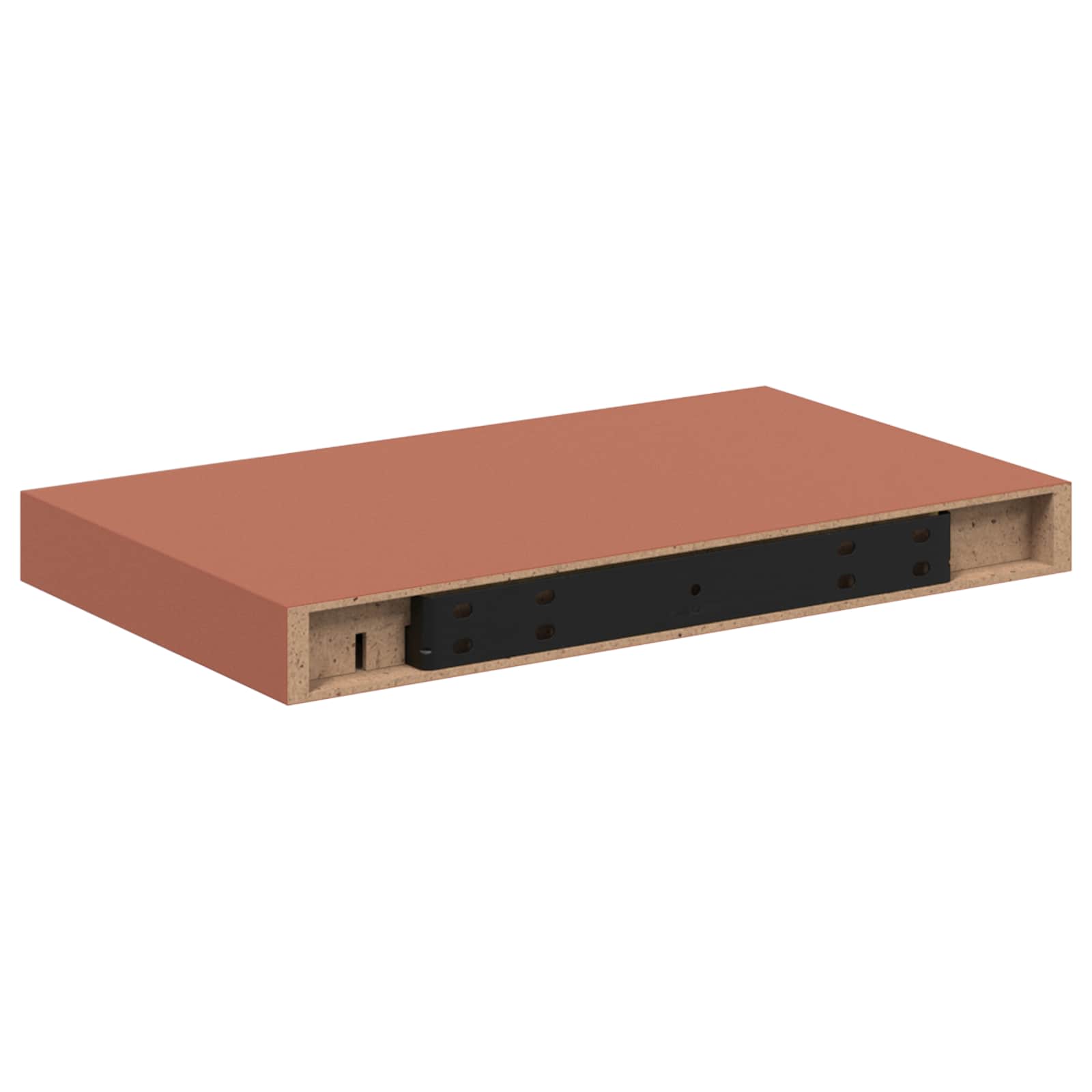 Polica na zidu 2 pcs Crvena 40 x 23,5 x 4 cm Konstruirano drvo