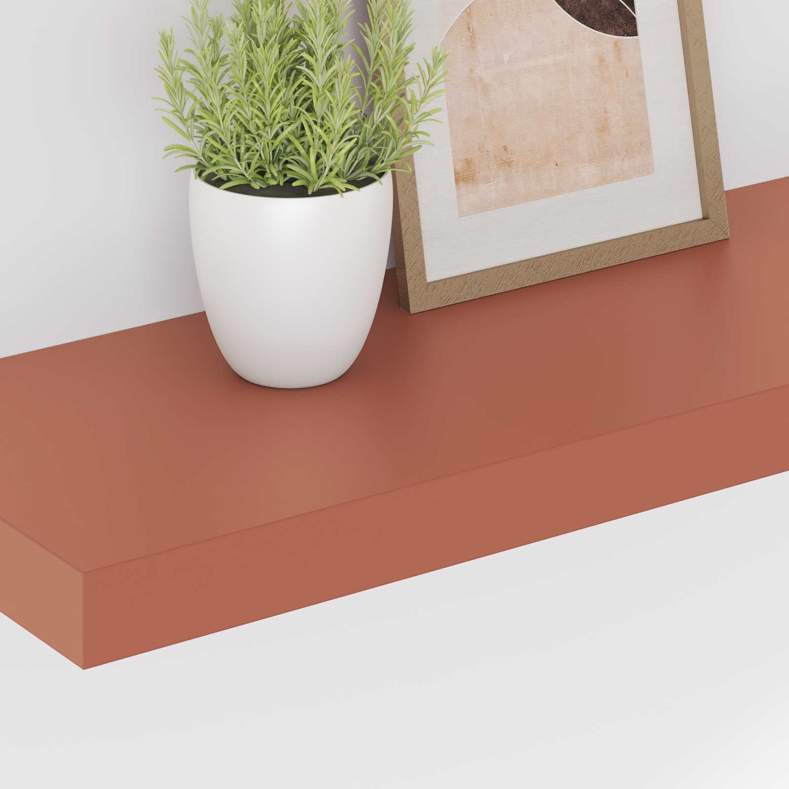 Polica na zidu 4 pcs Crvena 60 x 23 x 4 cm Konstruirano drvo