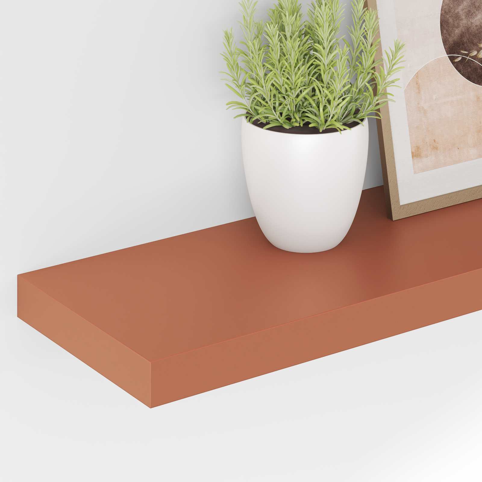 Polica na zidu Zidne Crvena 80 x 23,5 x 4 cm Konstruirano drvo