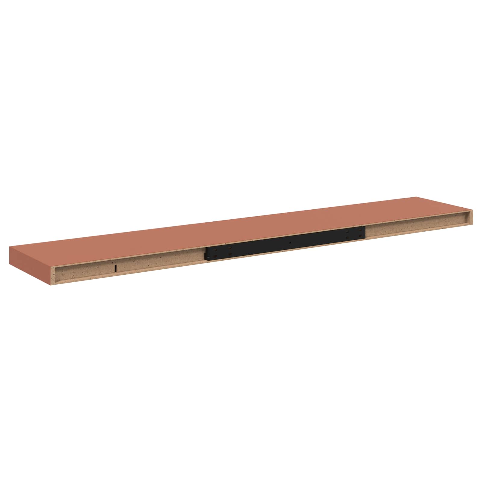 Polica na zidu 4 pcs Crvena 120 x 23,5 x 4 cm Konstruirano drvo
