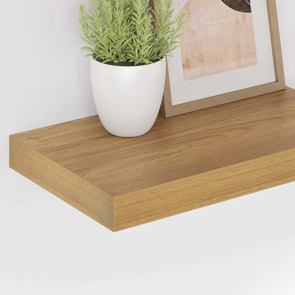 Polica na zidu 2 pcs Smeđa 40 x 23,5 x 4 cm Konstruirano drvo