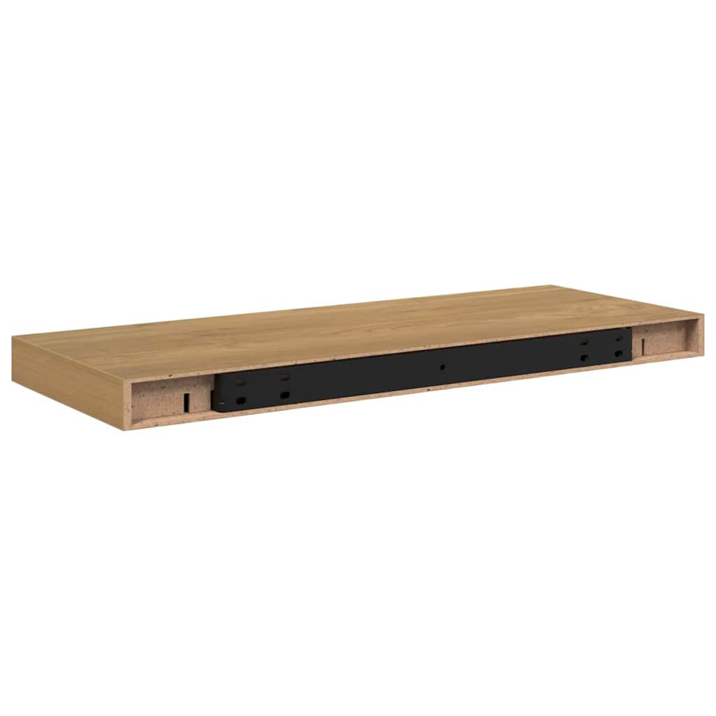 Polica na zidu 4 pcs Smeđa 60 x 23 x 4 cm Konstruirano drvo