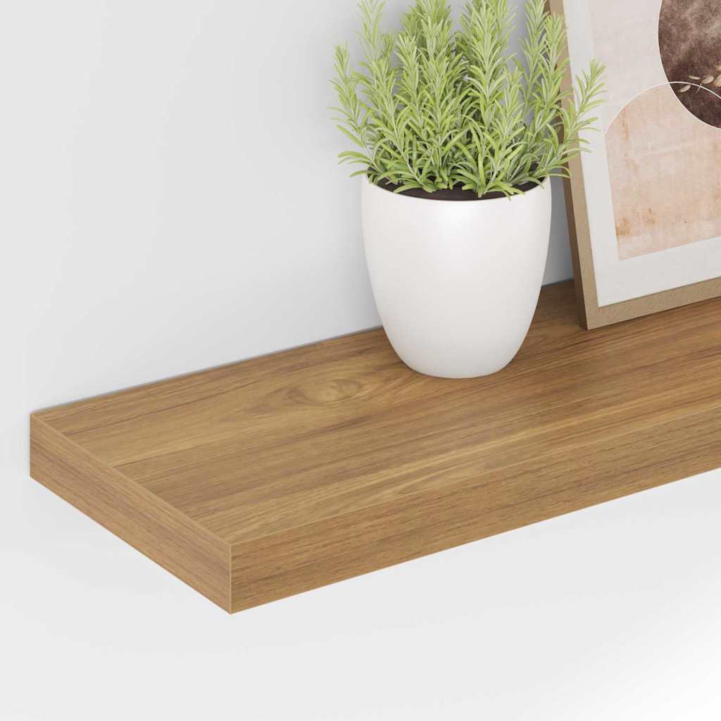 Polica na zidu 4 pcs Smeđa 120 x 23,5 x 4 cm Konstruirano drvo
