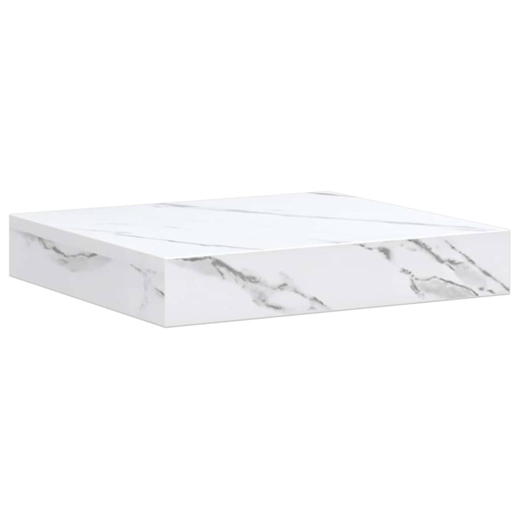 Polica na zidu Zidne 4 pcs Bijeli mramor 23 x 23,5 x 4 cm