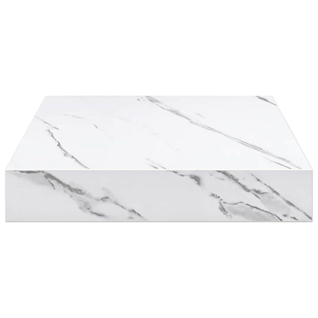 Polica na zidu Zidne 4 pcs Bijeli mramor 23 x 23,5 x 4 cm