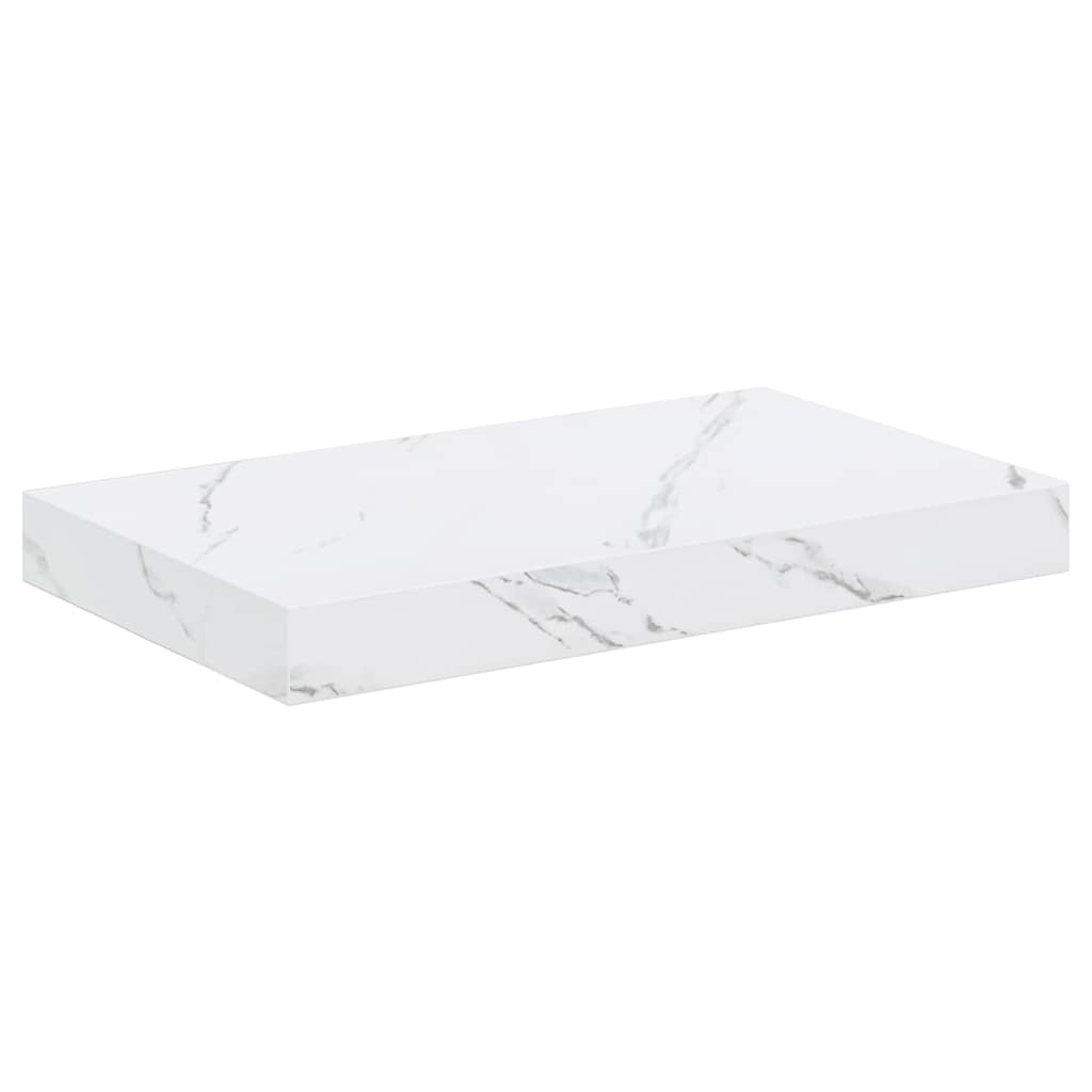 Polica na zidu Zidne 2 pcs Bijeli mramor 40 x 23,5 x 4 cm