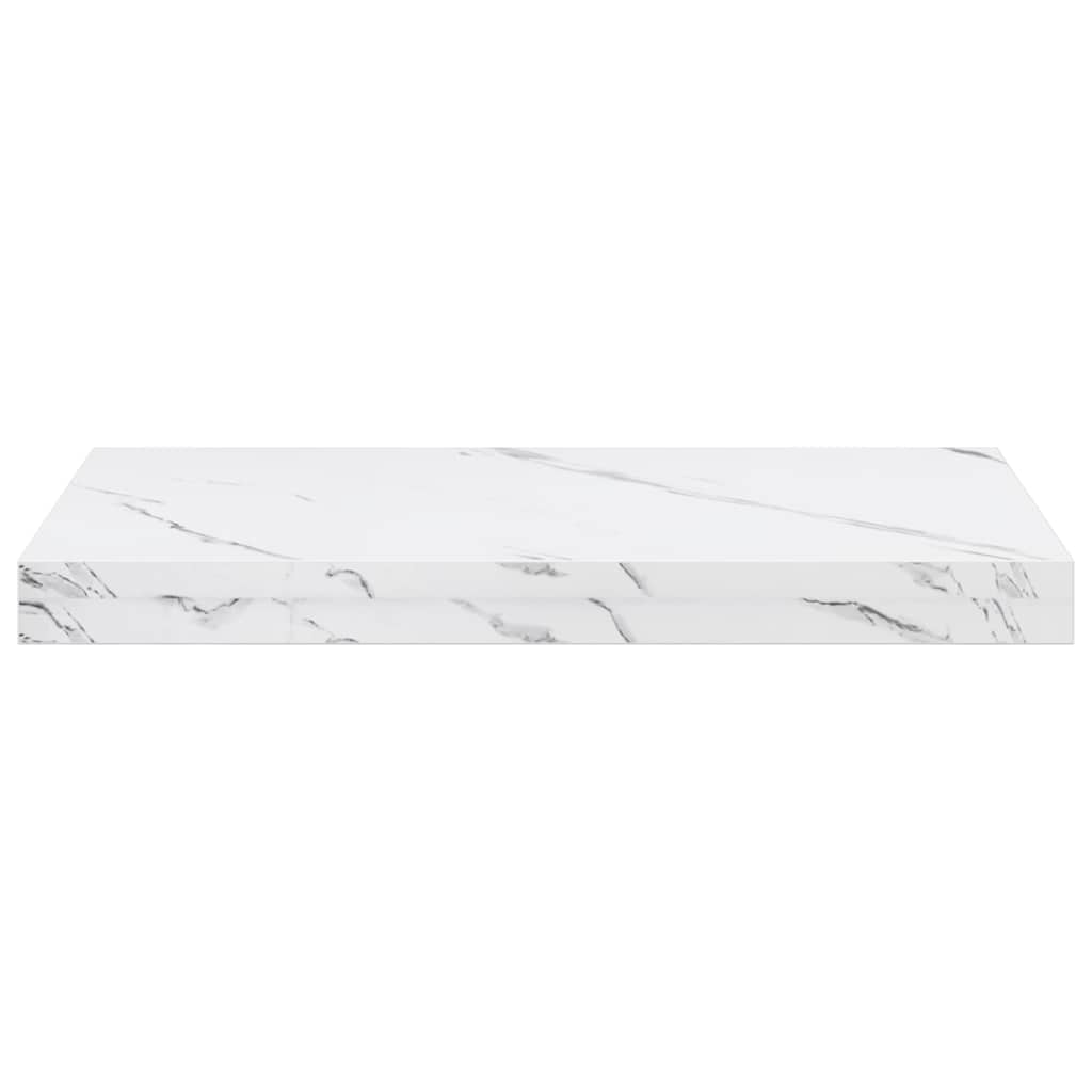 Polica na zidu Zidne 2 pcs Bijeli mramor 50 x 23,5 x 4 cm