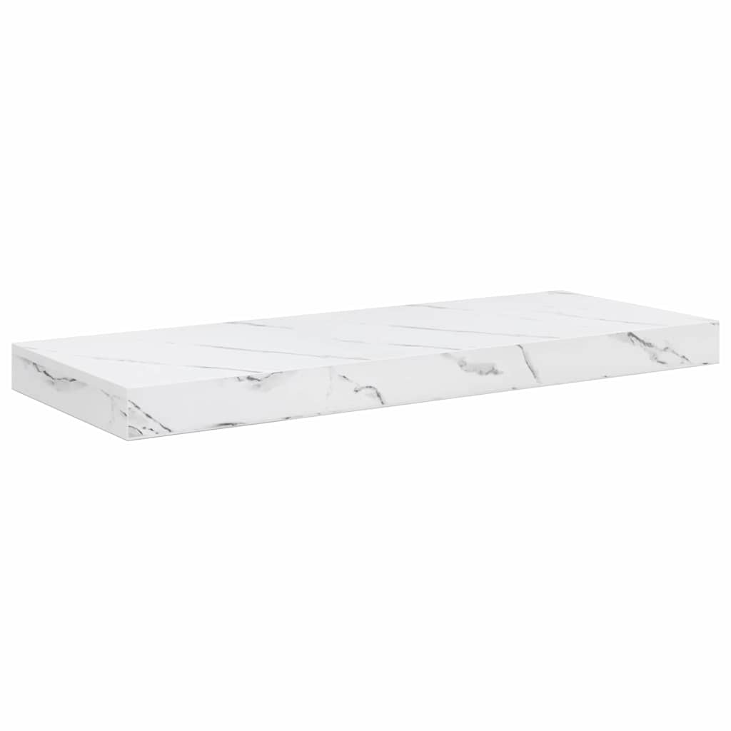 Polica na zidu Bijeli mramor 60 x 23 x 4 cm Konstruirano drvo