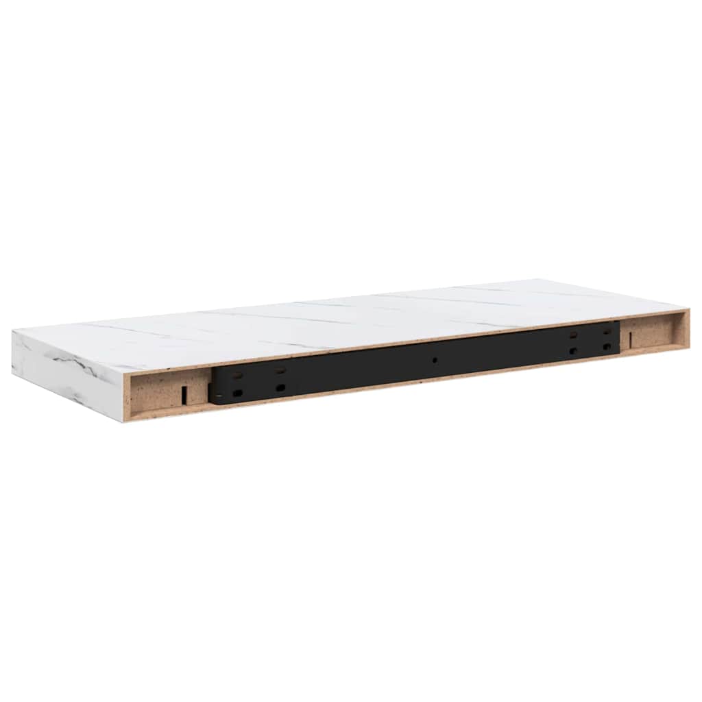 Polica na zidu Zidne 4 pcs Bijeli mramor 60 x 23 x 4 cm