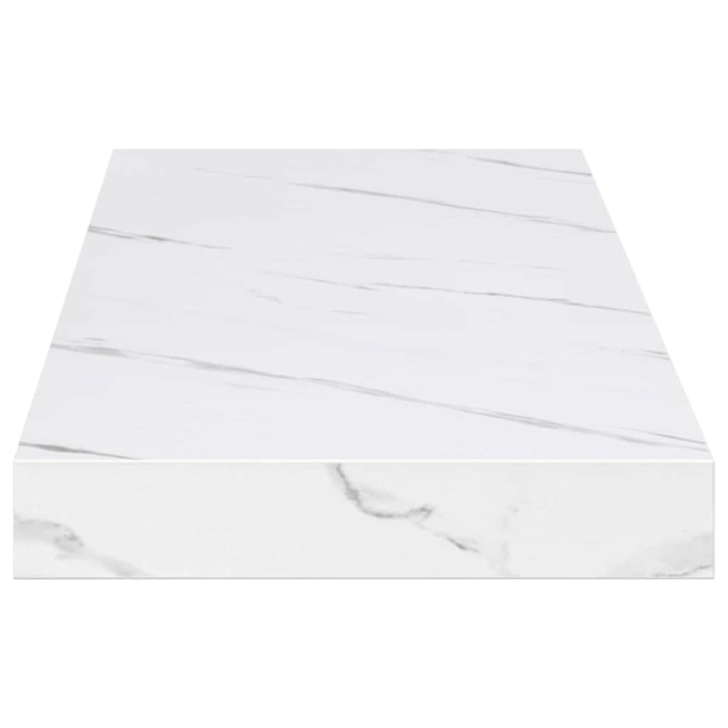Polica na zidu Zidne 2 pcs Bijeli mramor 80 x 23,5 x 4 cm