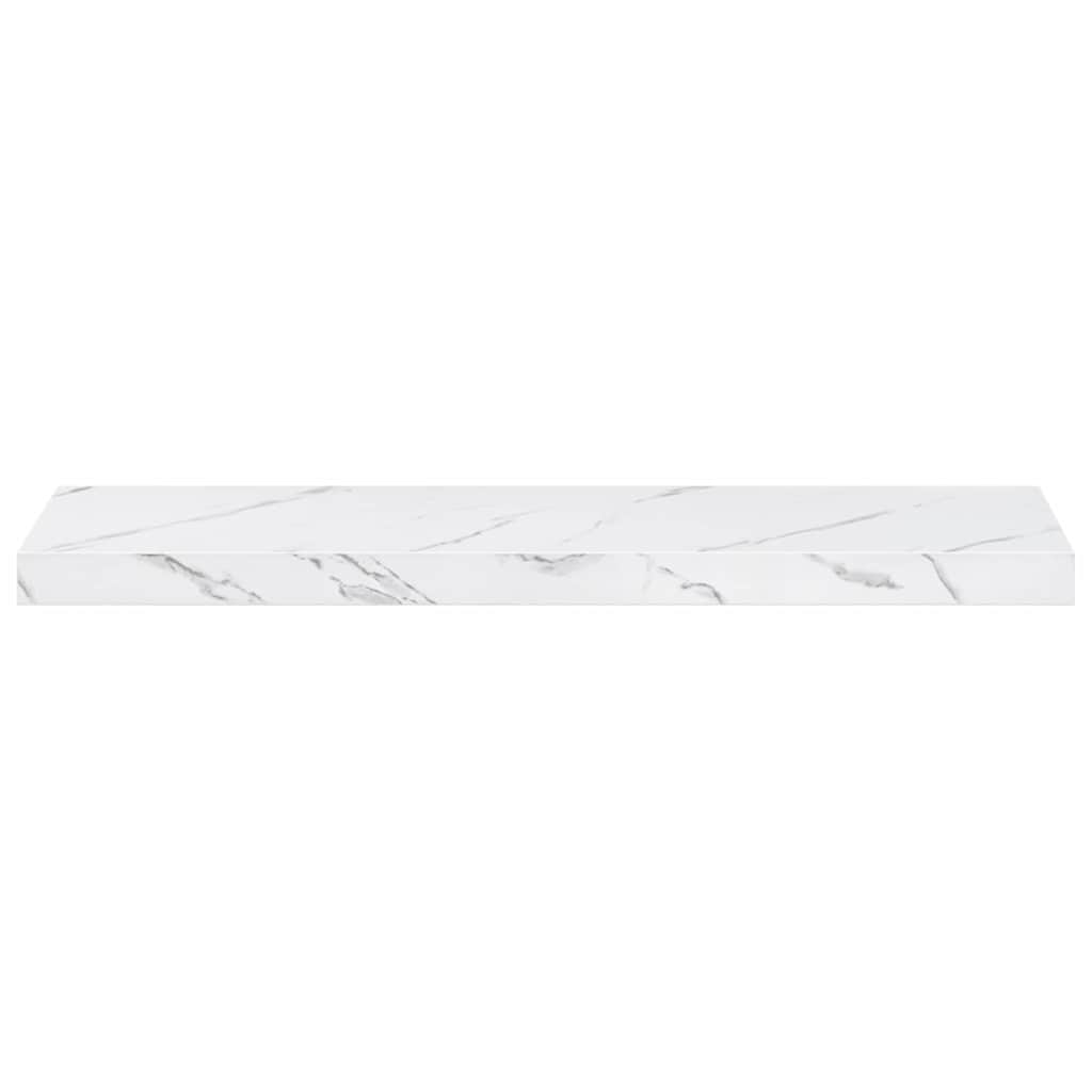 Polica na zidu Zidne 2 pcs Bijeli mramor 90 x 23,5 x 4 cm
