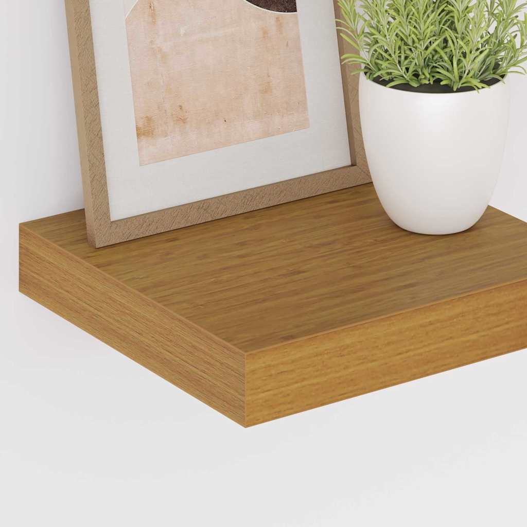 Polica na zidu 4 pcs Bež 23 x 23,5 x 4 cm Konstruirano drvo