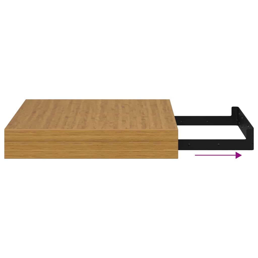 Polica na zidu 4 pcs Bež 23 x 23,5 x 4 cm Konstruirano drvo