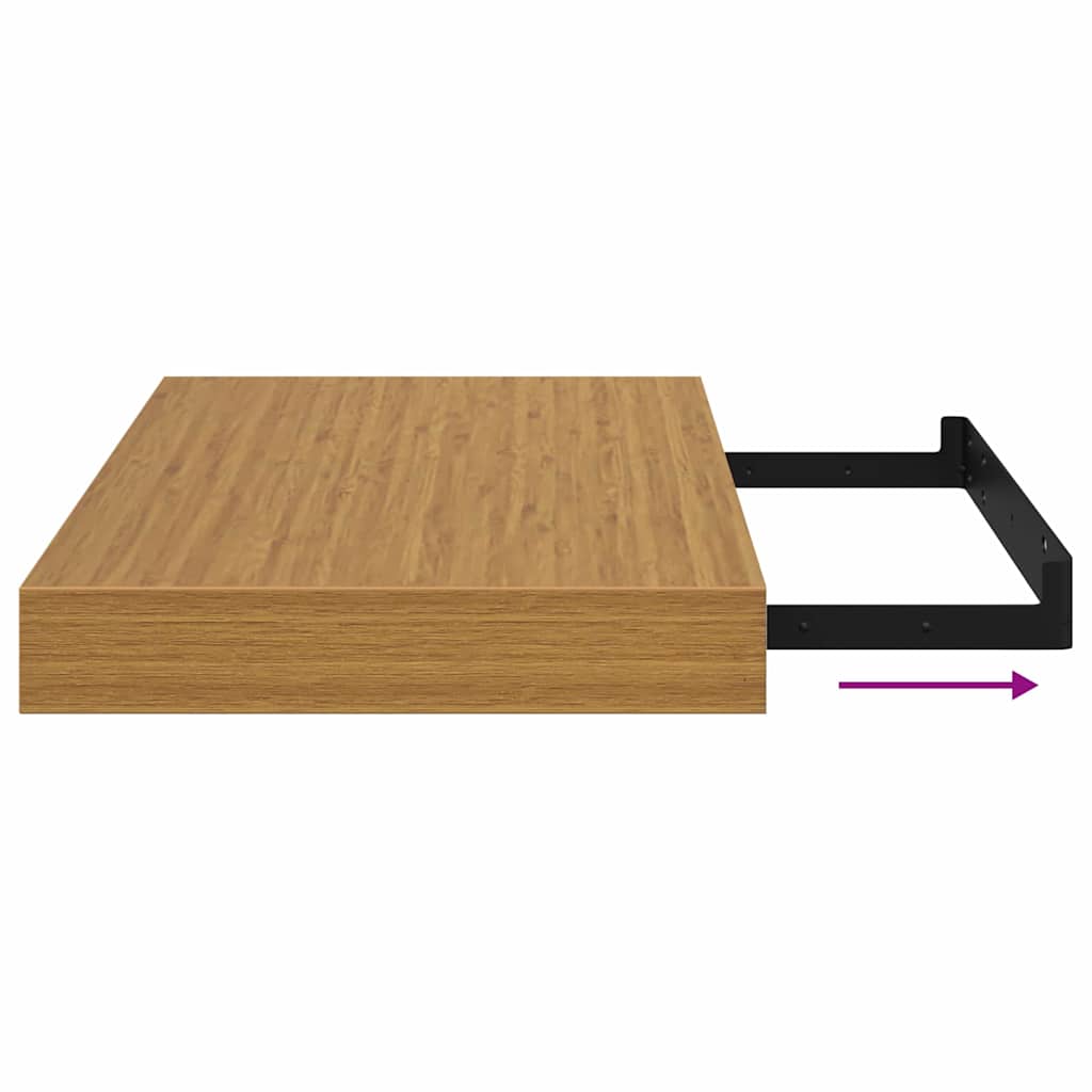 Polica na zidu 2 pcs Bež 40 x 23,5 x 4 cm Konstruirano drvo