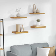 Polica na zidu 4 pcs Bež 40 x 23,5 x 4 cm Konstruirano drvo