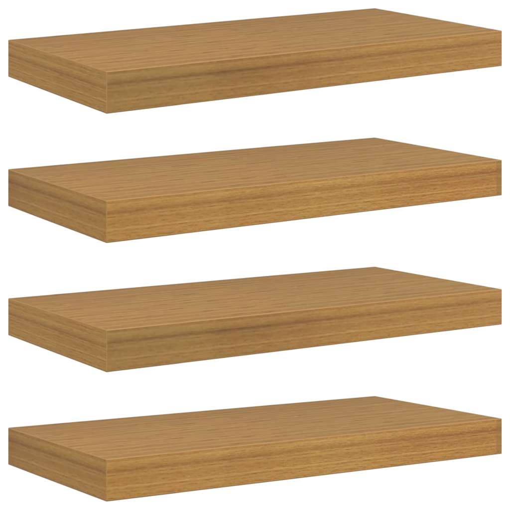 Polica na zidu Zidna montaža 4 pcs Bež 50 x 23,5 x 4 cm