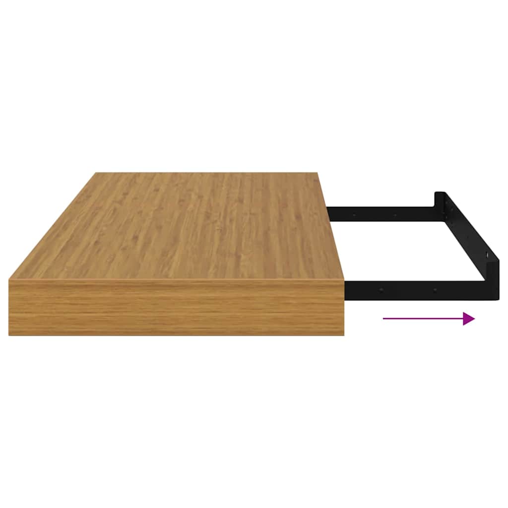 Polica na zidu Zidna montaža 4 pcs Bež 50 x 23,5 x 4 cm
