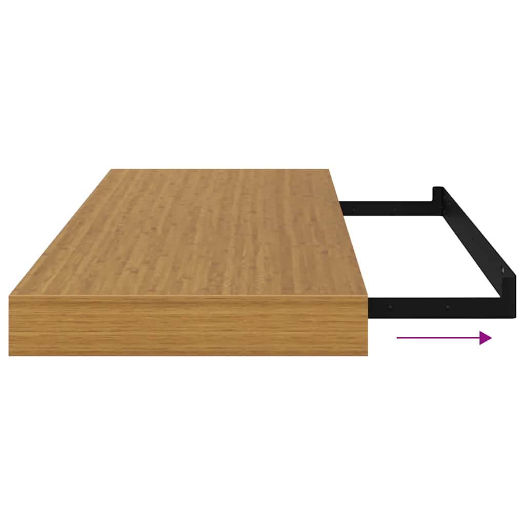 Polica na zidu Zidne 4 pcs Bež 60 x 23 x 4 cm Konstruirano drvo
