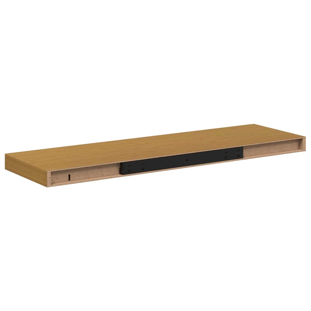 Polica na zidu 2 pcs Bež 80 x 23,5 x 4 cm Konstruirano drvo