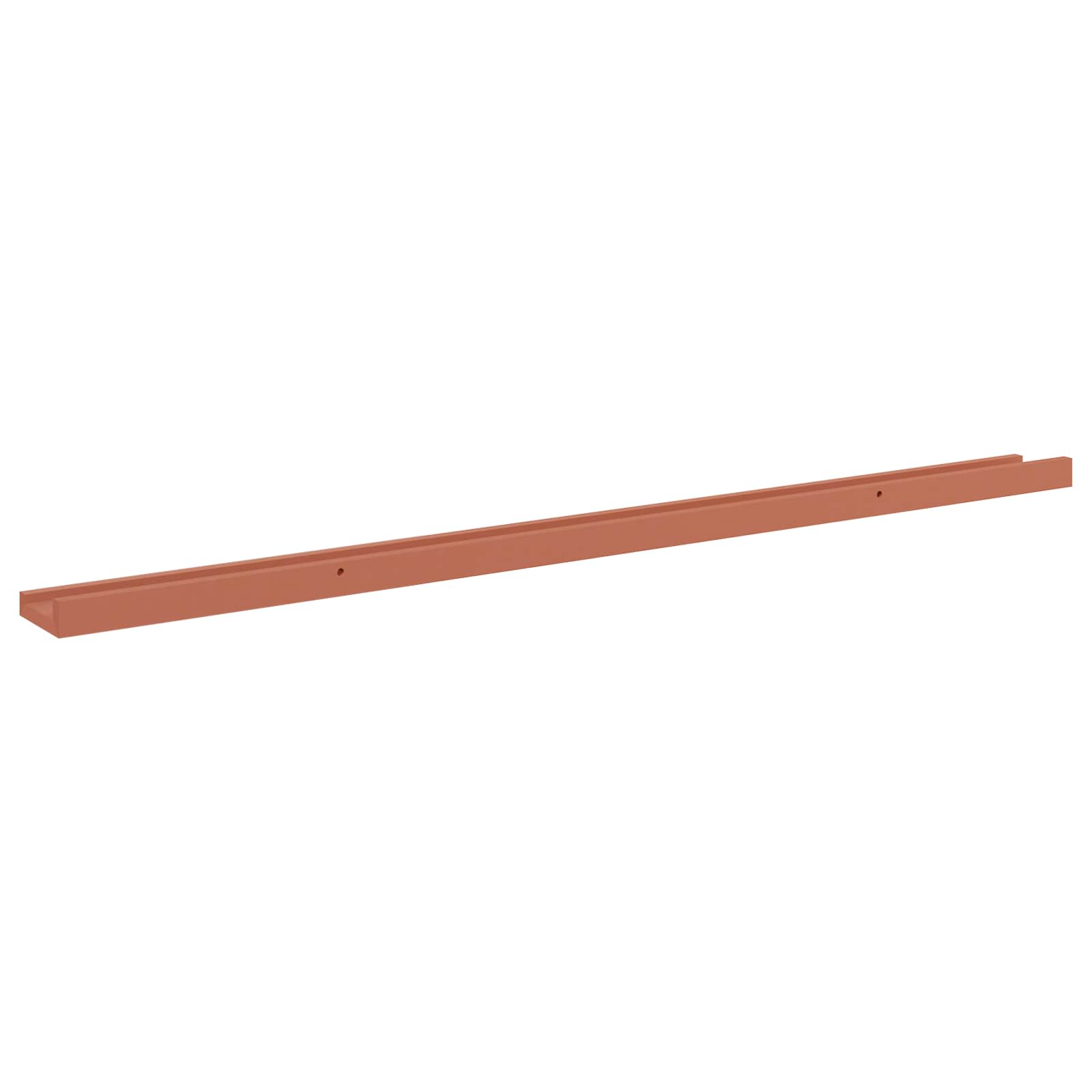Polica na zidu 2 pcs Crvena 115 x 9 x 3 cm Konstruirano drvo