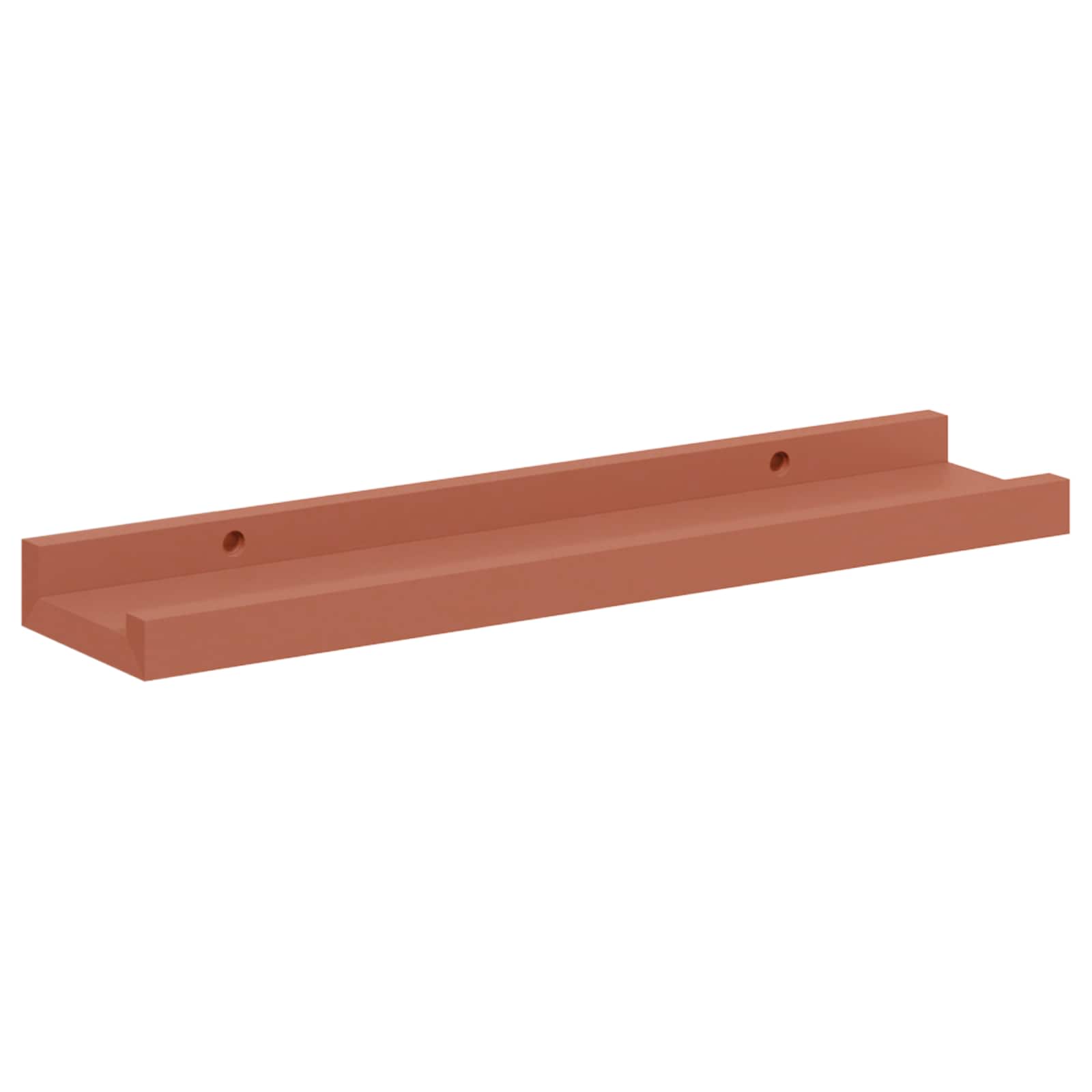 Polica na zidu 4 pcs Crvena 40 x 9 x 3 cm Konstruirano drvo