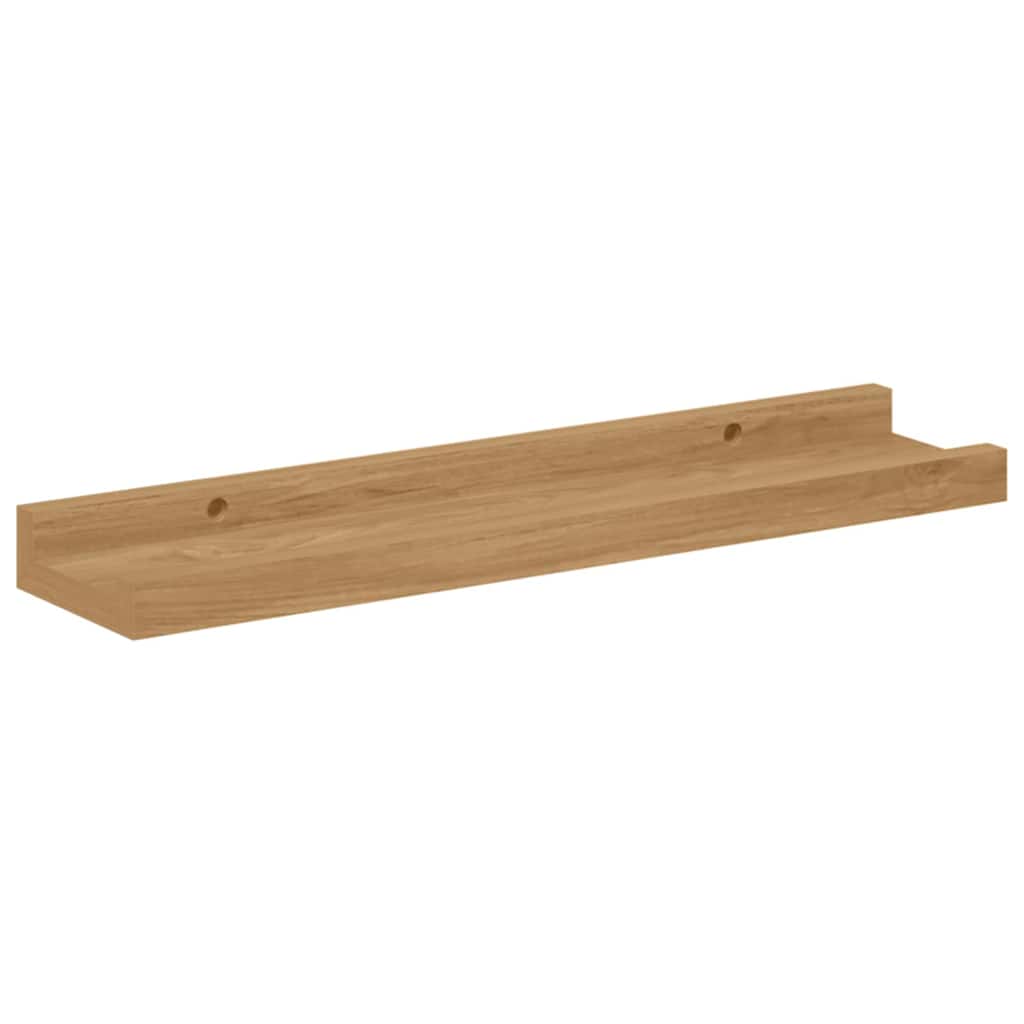 Polica na zidu 2 pcs Smeđa 40 x 9 x 3 cm Konstruirano drvo