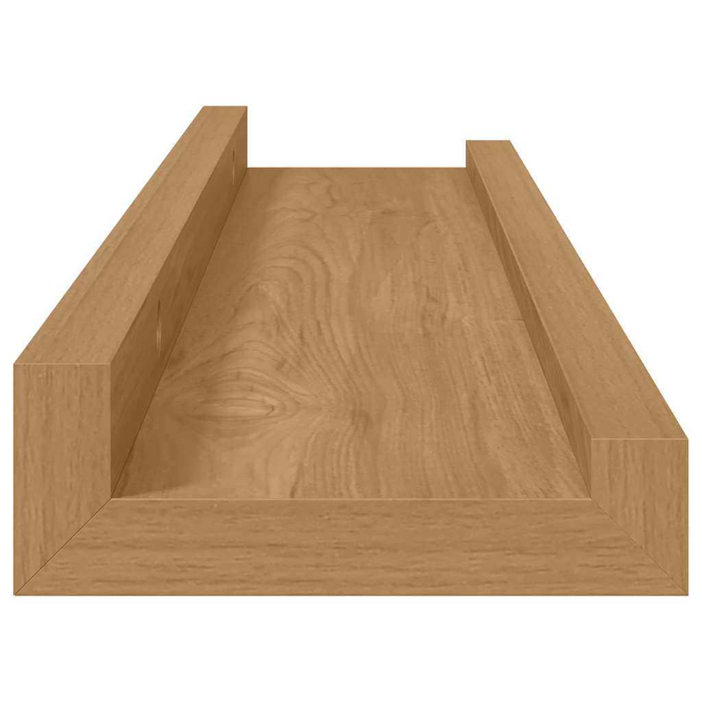 Polica na zidu 2 pcs Smeđa 40 x 9 x 3 cm Konstruirano drvo