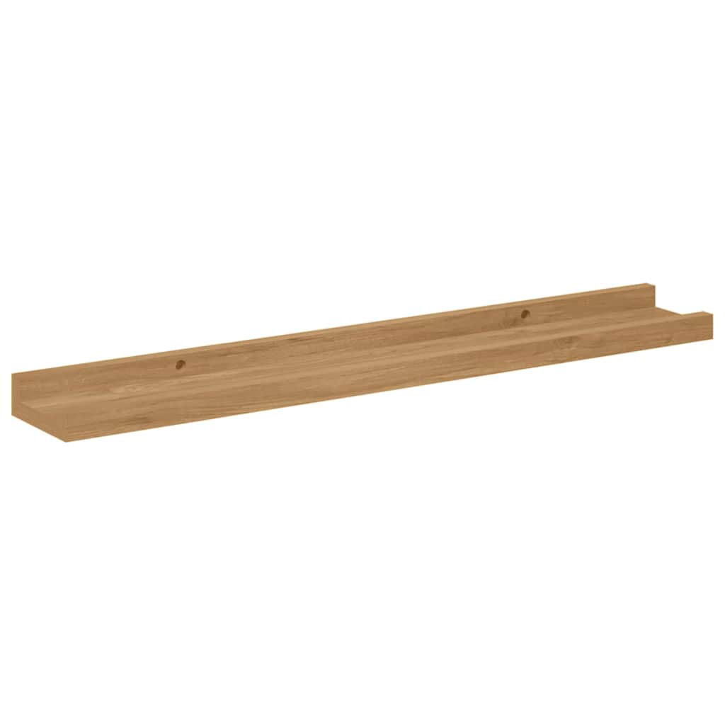 Polica na zidu 2 pcs Smeđa 60 x 9 x 3 cm Konstruirano drvo